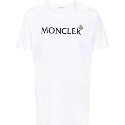 Moncler SS22 Logo Letterprint Ronde Hals T-shirt Heren T-shirts Wit H20918C000258390T001 XXL white