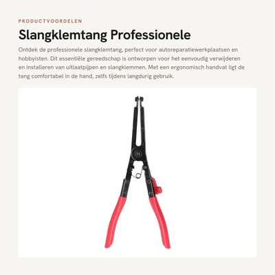 Dailygoods- Slangklemtang Professionele Universele - Slangklemmen - Auto-uitlaatpijpen - Ratelvergrendelingsmechanisme - Ergonomisch Ontwerp - Duurzaam Materiaal - Slangklem