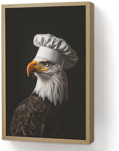 Wandlamp 40x60 cm - Oplaadbaar - Arend -Amerika - Koksmuts - Vogel - Stoer - Wandlampen binnen woonkamer - Slaapkamer lamp - Decoratieve nachtlamp - Vloerlamp draadloos