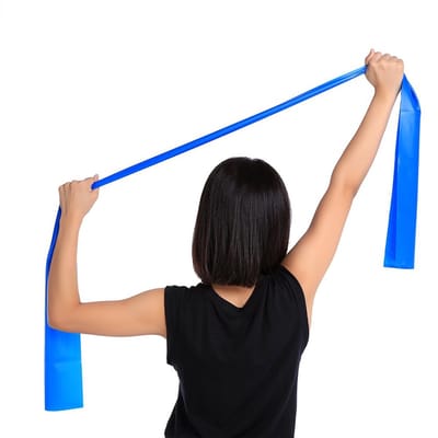 Allecto - Yoga Stretchband - Fitnessband voor Oefeningen - Donkerblauw - Elastische Band voor Flexibiliteit - Geschikt voor Thuis en Sportschool - ...
