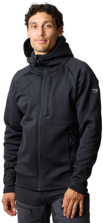 Swedemount Lofoten Tech Stretch Hood – Fleece met rits voor heren – Maat 2XL
