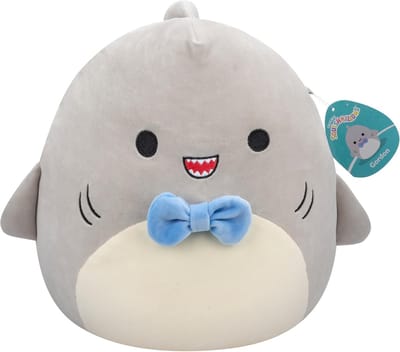 Grijze Haai Knuffel - Zachte Pluche - Knuffelen en Spelen - Unieke Naam en Bio - 19 cm - Meerkleurig