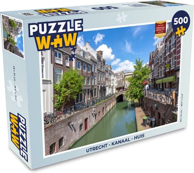 Puzzel Utrecht - Kanaal - Huis - Legpuzzel - Puzzel 500 stukjes