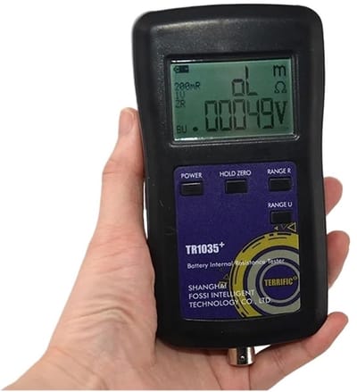 Batterij Tester - Weerstandsmeter Detector - Batterijen Testen - Vierlijns Ontwerp - 0.5 Meter Kabel - Zwart