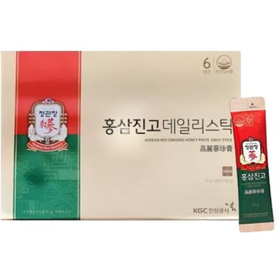 KGC CheongKwanJang Ginseng Rouge Jin-Go Bâtonnet Quotidien 10g × 20 Bâtonnets (1 boîte / 2 boîtes) 2 Boxes (40 Sticks)