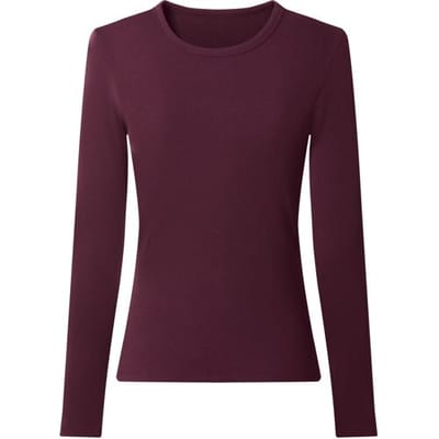 ESMARA Rib dames longsleeve (Lila, XS (32/34))