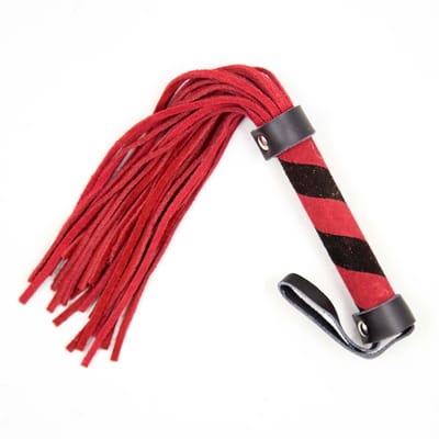 Smart Moves - Lederen Flogger - 27 cm - Rood/Zwart