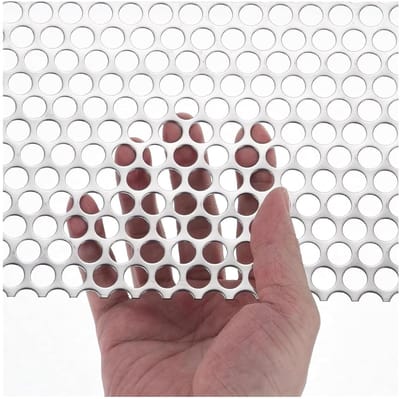 Roestvrij staal plaat - Geperforeerd gaas - Ventilatie en decoratie - Duurzaam 304 materiaal - 30x30 cm - Zilver