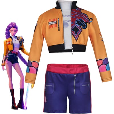 Meisjes Mira Cosplay Mira Rollenspel Kostuum Halloween Kostuum Meisjes Carnaval Outfits Broeken voor 110-160 Lang 120cm orange