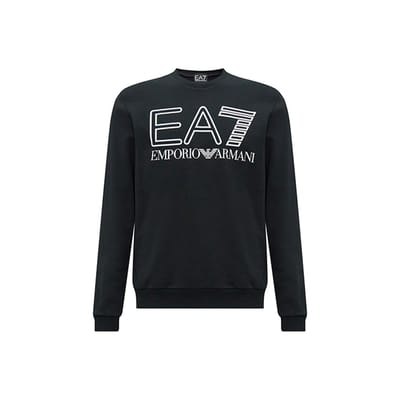 Emporio Armani AH23 Série EA7 Motif Logo Lettres Imprimé Sweat à Capuche Homme sweatshirt Noir 6RPM08-PJSHZ-1200 XL black