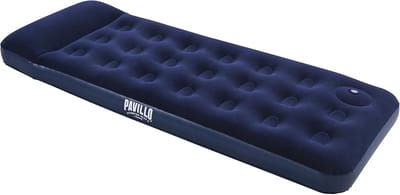 Luchtbed Blue Horizon Step blauw 185 x 76 x 28 cm single met interne voetpomp - Comfortabel en duurzaam