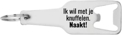 Akyol - ik wil met je knuffelen, naakt! flesopener - Liefde - mensen die liefde willen delen naar iemand - valentijnsdag - cadeautje - verjaardagscadeau - verjaardag - cadeau voor vriendin/vriend - cadeau - kado - geschenk - gift - 105 x 25mm
