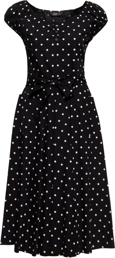 Queen Kerosin dames swingjurk, zwart