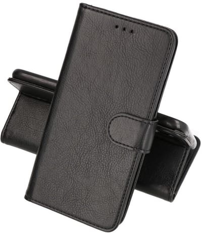 Hoesje Geschikt voor Samsung Galaxy A02s - Kaarthouder Book Case Telefoonhoesje - Zwart