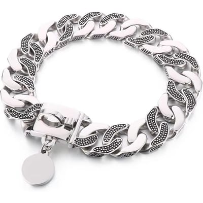 Kalen 20/31mm Grote Zware Cubaanse Ketting Voor Hond Grote Ketting Roestvrij Staal 316L Ondersteuning Gegraveerd Eenvoudige Naam Service Robuuste Halsband