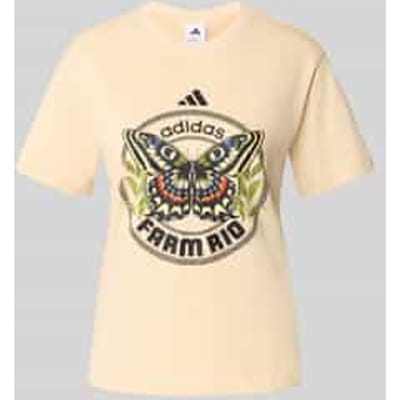 Adidas X Farm Graphic T-shirt T-shirts Dames - Beige - Maat XS (30-32) - Katoen Jersey