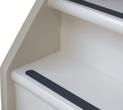 Antislip strip - Trap stroken - voor ronde hoekjes - antraciet - 10 meter lang - 28mm breed