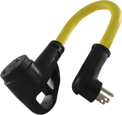 Stroom Adapter - Stroomomvormer Kabel - Apparaat Aansluiten - LED Indicatoren - 10/3 Kabel - Geel