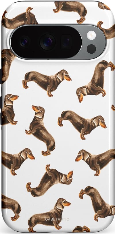 Casetastic Hoesje Geschikt voor Google Pixel 10/10 Pro - Stijlvolle Beschermende Duo-layer Case - Teckel Twister