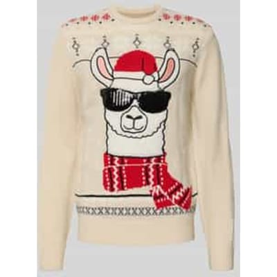 Gebreide pullover met ribboorden