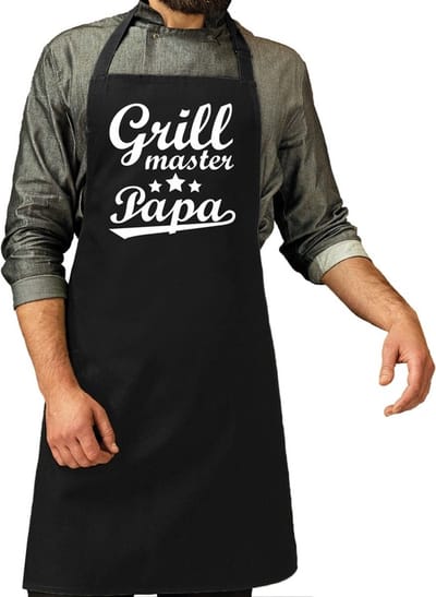 Grillmaster papa cadeau bbq/keuken schort heren