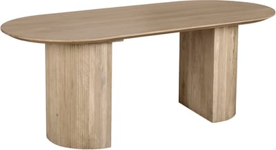 Lewis & Loft Eettafel Lynn - Ovaal - FSC®-gecertificeerd mangohout - 200x90 cm - Naturel