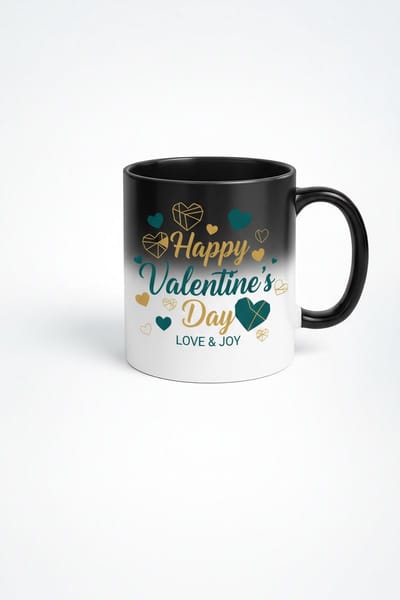 Magische Valentijnsdag Mok | 'Happy Valentine's Day LOVE & JOY' Kleurveranderende Mok
