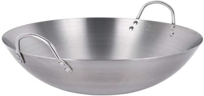 Wok Koekenpan - Grote pan - Koken en bakken - Hulp handvat - 34 tot 60cm - Zwart
