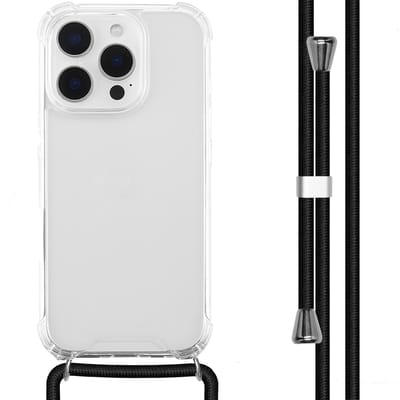imoshion Hoesje - Geschikt voor Apple iPhone 16 Pro Max - Backcover met koord - Zwart