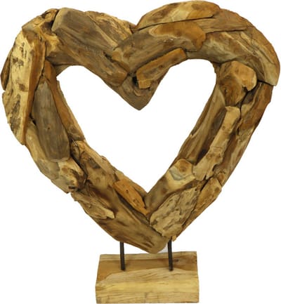 DKNC - Ornament Cardiff - Teak - 58x15x70cm - Bruin