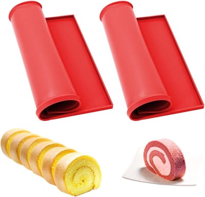 EGoods - Siliconen bakmat anti-aanbaklaag, duurzaam met rand, antislip - bakplaat biscuitrol taartmat - koken bakken koekjes - 2 stuks