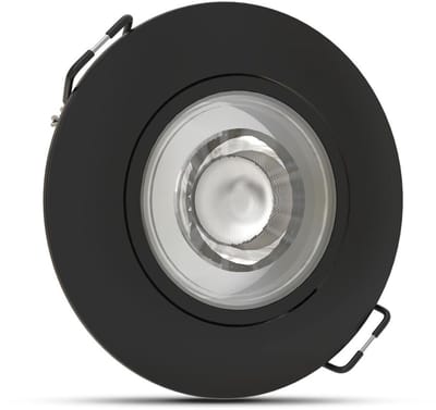 Modee LED Inbouwspot Rond Dimbaar - 4W 480 Lumen - Instelbare Lichtkleur 3000K/4000K/6500K - IP44 Ø80mm - Zwart - 1 stuk