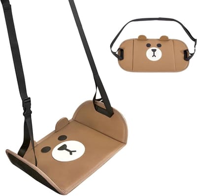 Vliegtuig voetensteun - Reisaccessoire kinderen - Comfortabel reizen - In hoogte verstelbaar - Compact ontwerp - Zwart