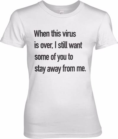 Hybris Stay Away From Me Girly Tee dames-T-shirt White