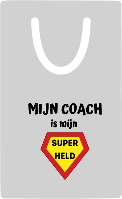 Hacebo® - mijn coach is mijn superheld metalen boekenlegger - Coach - super coach - sport - verjaardag - cadeautje voor coach - coach artikelen - kado - geschenk Bladwijzer boekenleggers - 7.6 cm x 5cm