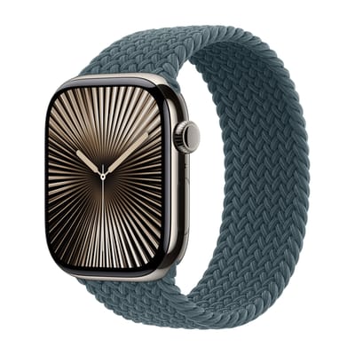 Apple Gevlochten solobandje voor de Apple Watch | 38/40/41/42 mm - Maat 7 - Lake Green