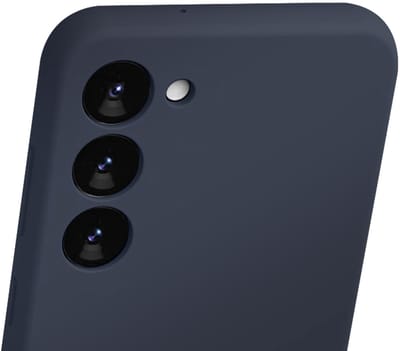 Jaym, Hoesje geschikt voor Samsung Galaxy S23 - Siliconen met Microvezel, Blauw
