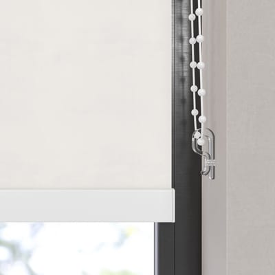 Dutchblinds Rolgordijn - verduisterend - Off White - 40x190cm - Raamdecoratie op maat