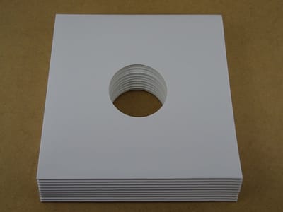 10 Stuks LP kartonnen buitenhoezen wit (GOEDE KWALITEIT, 300gr karton) met 2 middengaten - hoezen, platenhoezen, beschermhoes, cardboard sleeve, outer cover, maxi-singles, lps vinyl platen, 12", 12 inch