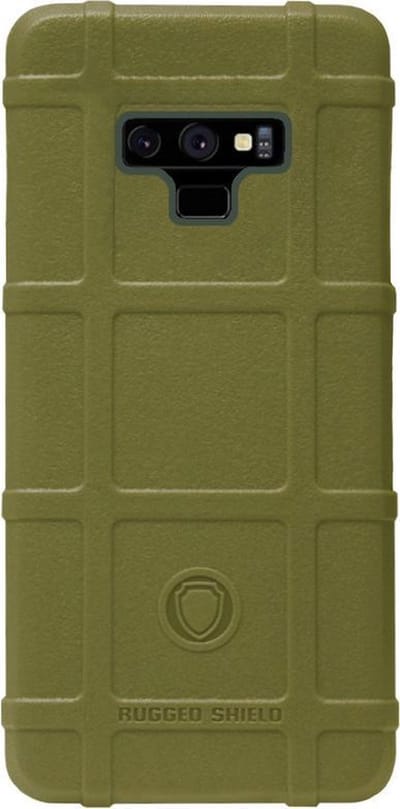 - RUGGED SHIELD Rubber Bumper Case Hoesje Geschikt voor Samsung Galaxy Note 9 - Groen