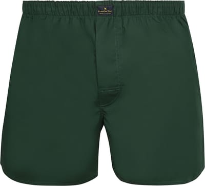 Steppin' Out Poplin Boxershort Racing Donkergroen - Maat M - Heren