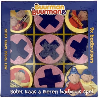 Buurman & Buurman Badbruisers - 9 Stuks - Boter , Kaas en Eieren badbruis spel - Bruisballen - Spelletje - Appel geur