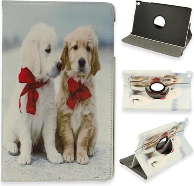 HB Hoes Geschikt voor Samsung Galaxy Tab A7 (2020) 10.4 inch - Draaibare Tablet Case Met Print - Honden