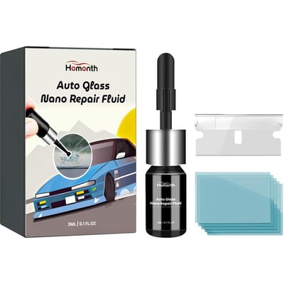 Nano Reparatievloeistof voor Autoglas 3ml Snelle Lijm Reparatie Scheuren In Auto Voorruiten Auto Glas Nano Reparatievloeistof United States gray