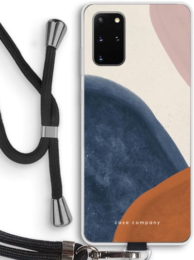 Case Company® - Hoesje met koord geschikt voor Samsung Galaxy S20 Plus hoesje met Koord - Geo #1 - Telefoonhoesje met Zwart Koord - Bescherming aan alle Kanten en Over de Schermrand