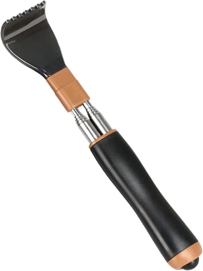 Telescopische rugkrabber - Uitschuifbare jeuker - Directe verlichting - Verstelbare lengte - 24 tot 60 cm - Zwart en blauw