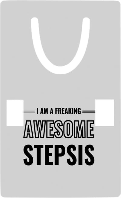 Hacebo® - I am a freaking awesome stepsis metalen boekenlegger - de meest geweldigste stiefzus - verjaardagscadeau - verjaardag - cadeau - cadeautje voor zus - zus artikelen - kado - geschenk - gift Bladwijzer boekenleggers - 7.6 cm x 5cm