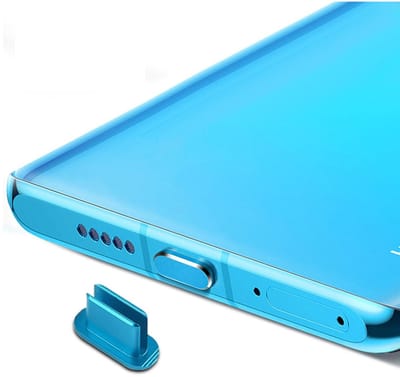 Cadorabo Beschermkap geschikt voor USB C in Donker Blauw - Stof Beschermende Stekker geschikt voor Laadpoort Stofdicht