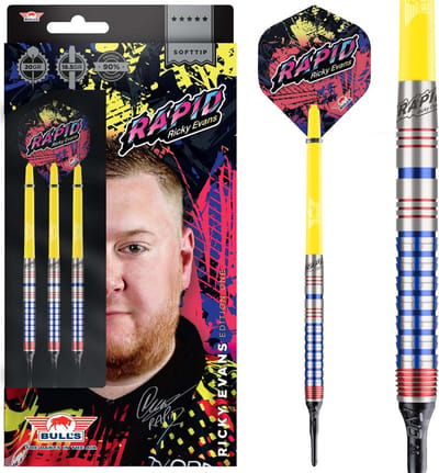 Bull's Ricky Evans - Softtip - Dartpijlen 90% Tungsten - 20 gram
