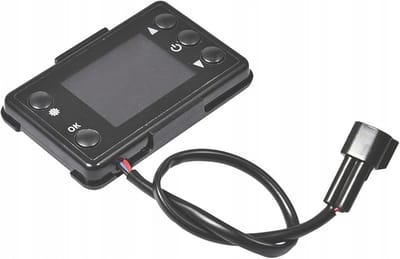 Standverwarming Bedieningsdisplay - Afstandsbediening Set - Voertuig Verwarmen - LCD met Afstandsbediening - 24V 5KW - Zwart